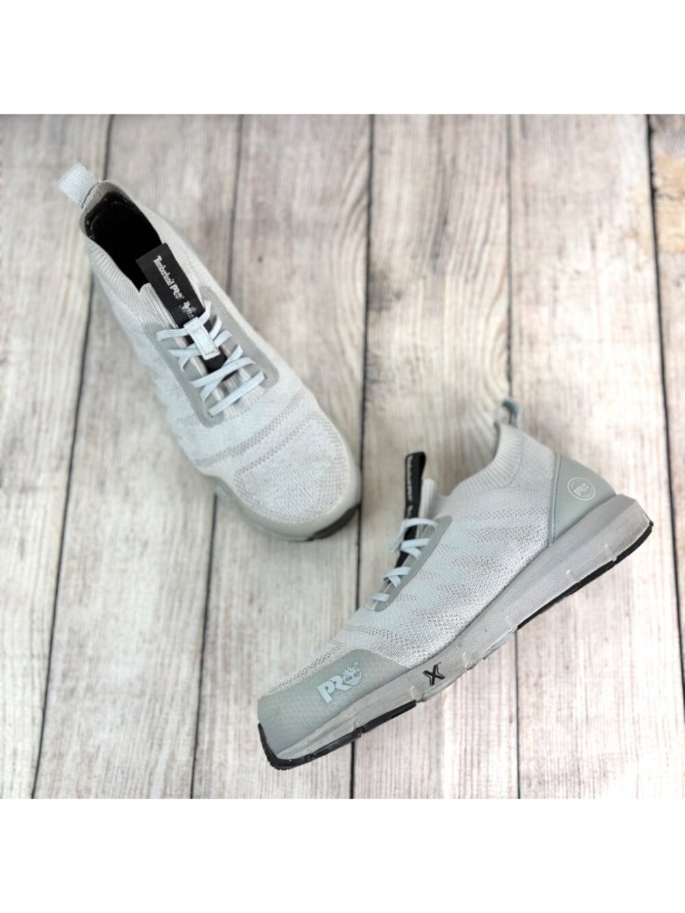 Timberland PRO Flex Womens Radius Knit Composite Toe Work Sneakers Grey Sz 9.5M